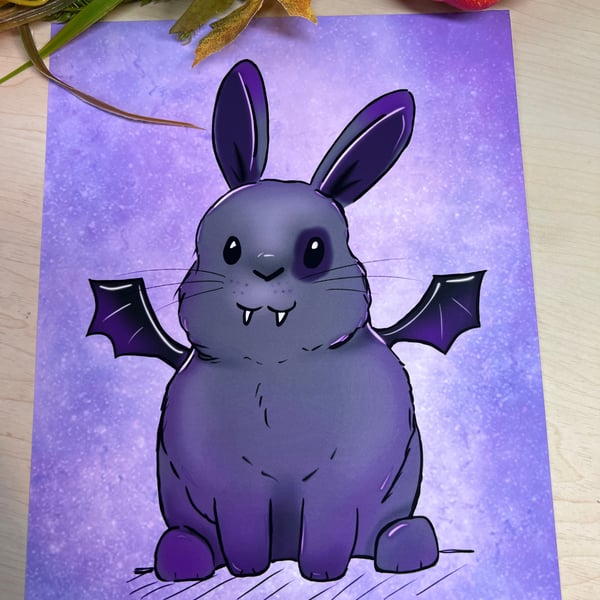 Hector the spooky bunny art print