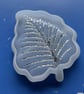 White Leaf Shaped Tray with Silver Leaf - Image 9