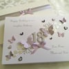 Personalised Handmade Birthday Card Gift Boxed Daughter Mum 18th 21st Any Age 