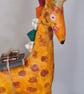 Handmade mixed media giraffe sculpture  - Image 4