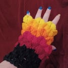 Girl on fire dragonscale gloves 