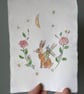 Fairy With Hare Watercolour Painting - Image 4