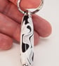 Handcrafted Acrylic Keyring Turned and polished with quality 'Chrome' fixings
