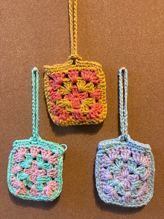 Handmade Granny Square Tech Pouch