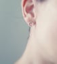 Minimalist Silver Circle Earrings - Image 3