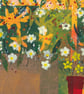 Patio Pots in a row. Mono print with paint - Original artwork - Image 3