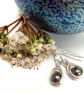 Sterling Silver Grey Swarovski Pearl Earrings - Image 1