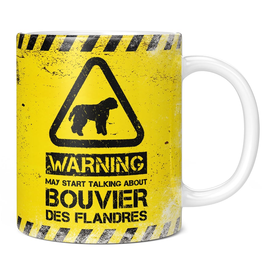 Warning May Start Talking About Bouvier Des Flandres 11oz Coffee Mug Cup - Perfe
