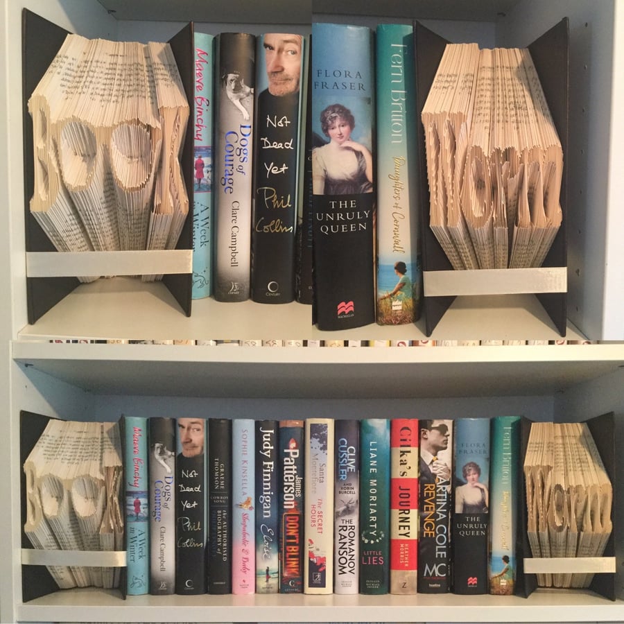 Book Worm Book Ends, Book Worm Book Fold, Book Lover Gift,Book Ends