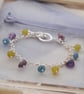 Kyanite, jade & amethyst charm bracelet - Image 2