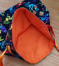 Small Sized Rainbow Kokopelli Style Reusable Gift And Storage Bag - Image 6