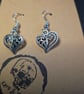 Filigree Heart Dangle Earrings - Handcrafted Gothic & Romantic Jewellery - Image 1