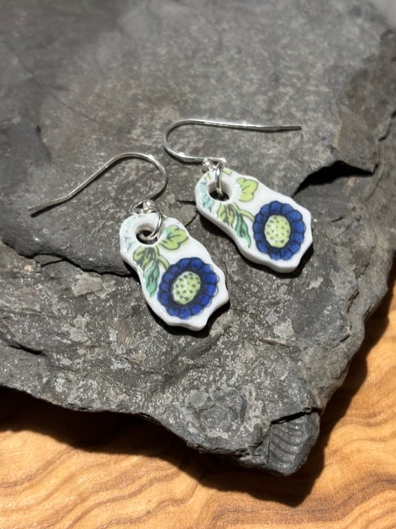 Handmade Earrings, Unique Eco Friendly Gifts, Sterling Silver, One of a Kind.
