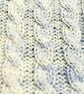 Hand Knitted "Braided" Head band in Cream and Blue - child - Image 5
