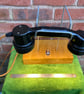 Banker’s Desk Lamp, Repurposed WW2 Army Field Telephone Bakelite Handset - Image 3