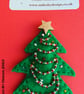 Handcrafted Xmas Tree Brooch - Image 1