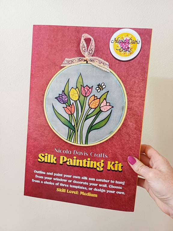 Silk Painting Kit, Adults Craft Kits, Childrens Art Kit, DIY Silk Craft Set