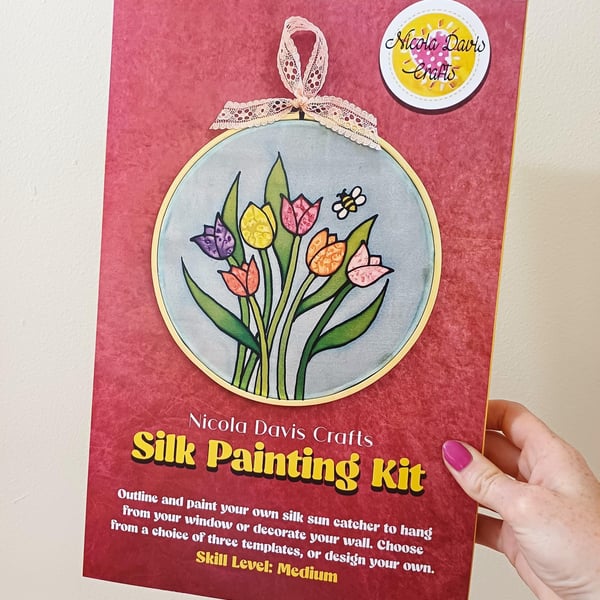 Silk Painting Kit, Adults Craft Kits, Childrens Art Kit, DIY Silk Craft Set