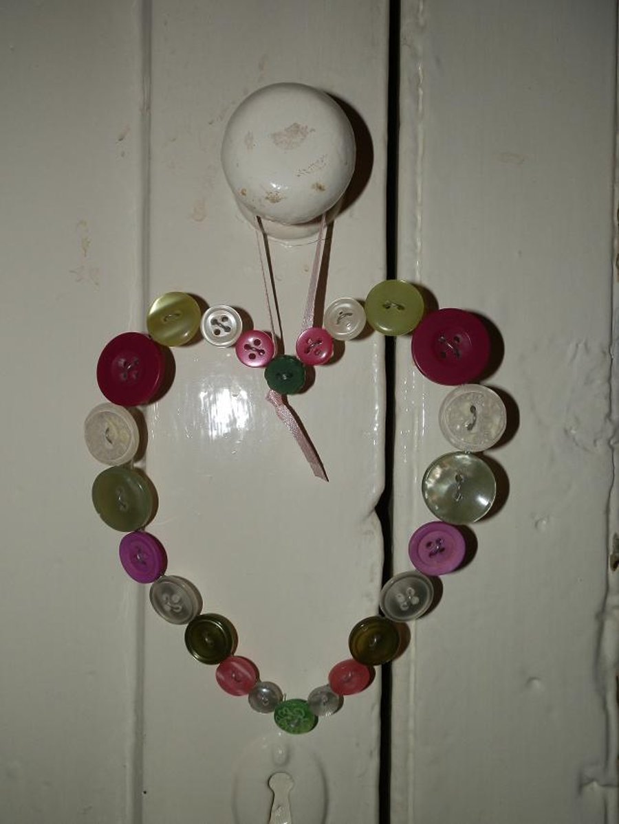 Button Heart Hanger