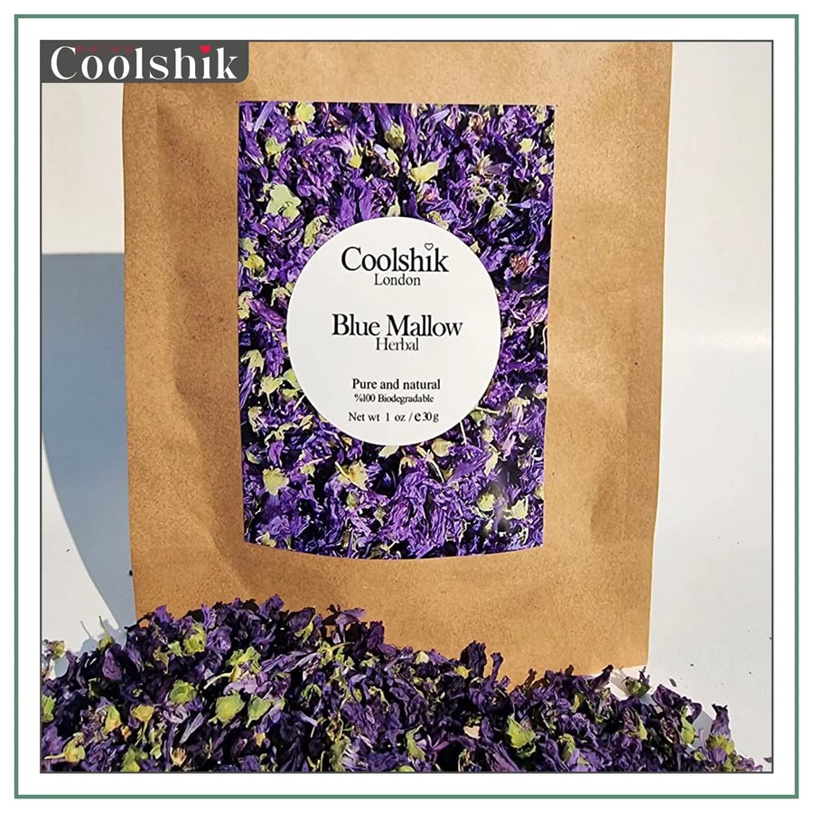 Dried Blue Mallow Flowers – Wild-Harvested, Biodegradable & Versatile