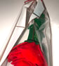 Long-stemmed felt rose - Image 1