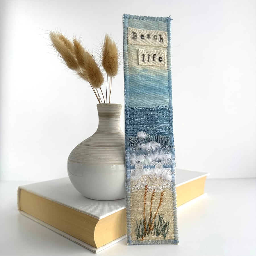 Bookmark with Beach Scene