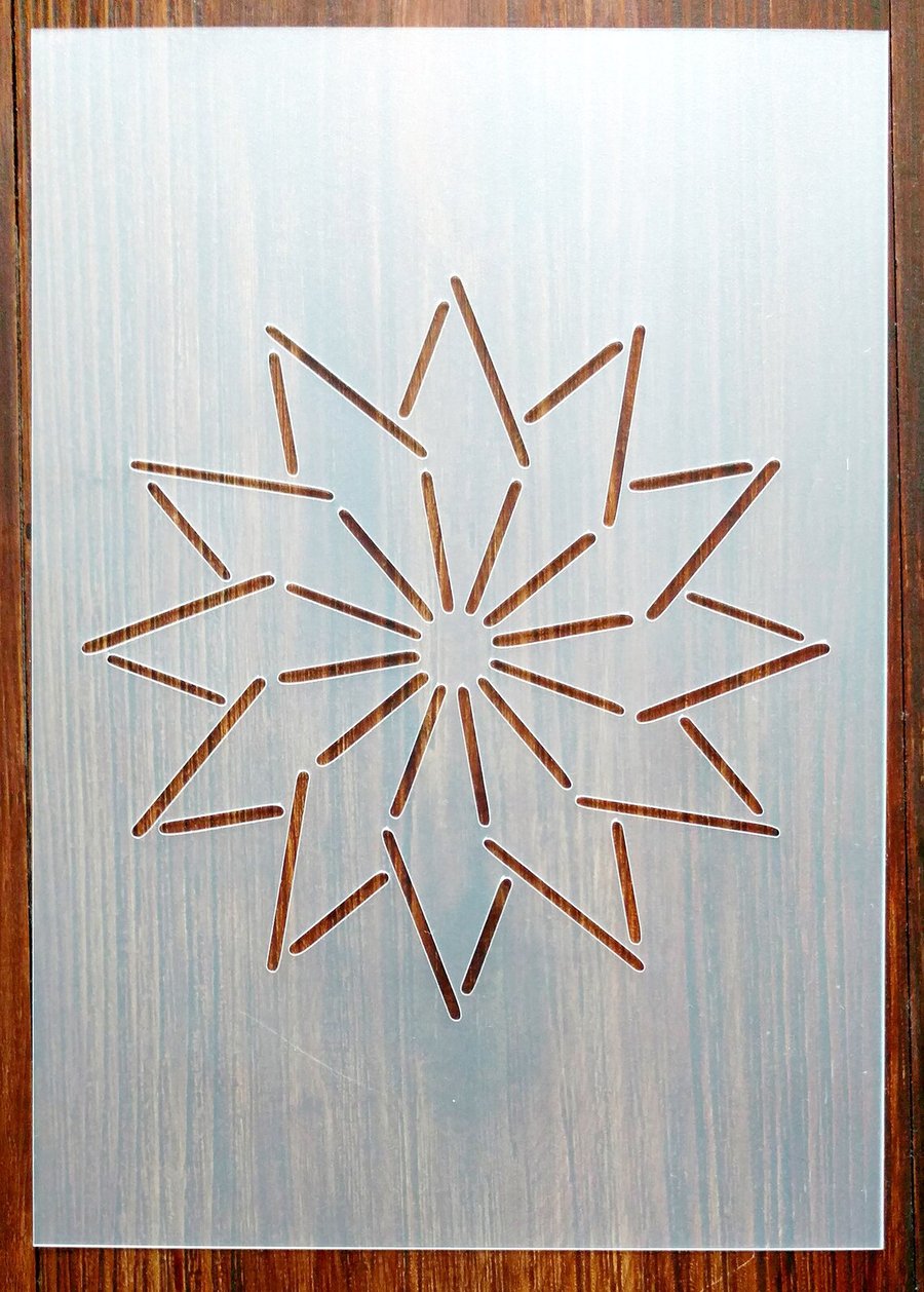 Diamond Petals Quilting Stencil A5 Mask Reusable PP Sheet for Arts & Crafts, DIY