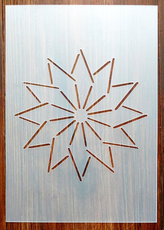 Diamond Petals Quilting Stencil A5 Mask Reusable PP Sheet for Arts & Crafts, DIY