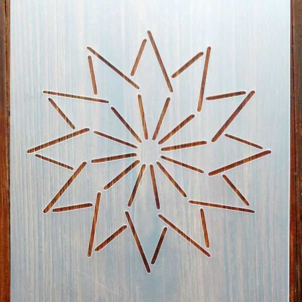 Diamond Petals Quilting Stencil A5 Mask Reusable PP Sheet for Arts & Crafts, DIY