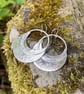Large sterling silver round Megaluna earrings oxidised or bright finish - Image 8