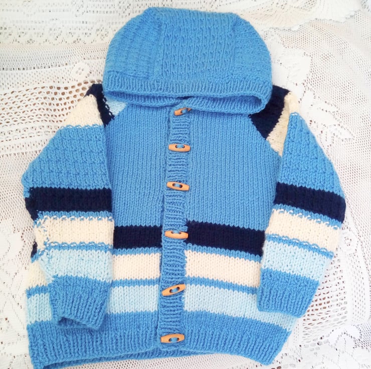 Baby and Child's Hooded Jacket with Car Pattern... - Folksy
