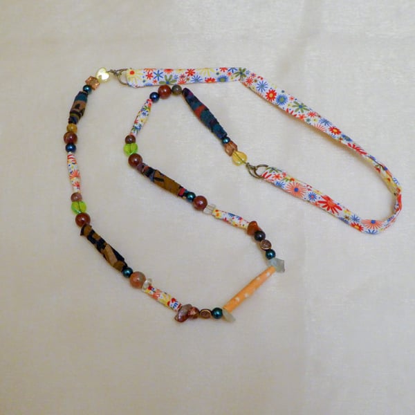 Textile Bead Necklace