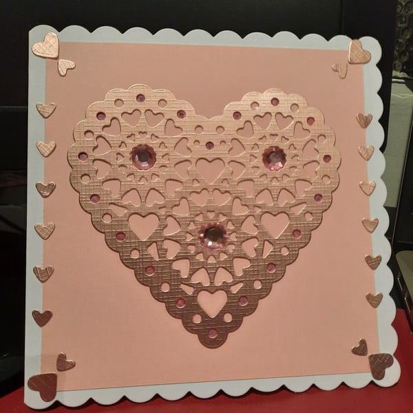 Square Feminine Valentine's Day Card