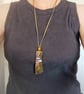 Forest Mushrooms Pendant, Clay Vegan Necklace, Green Witch Jewellery - Image 2