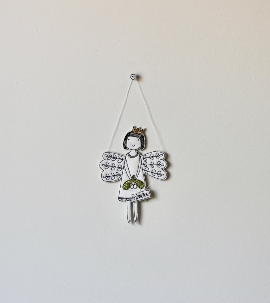 'Mistletoe Fairy' - Hanging Decoration