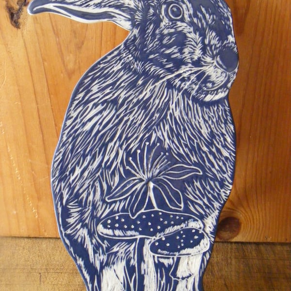 Esther the Hare Ceramic Wall or Stand Decoration