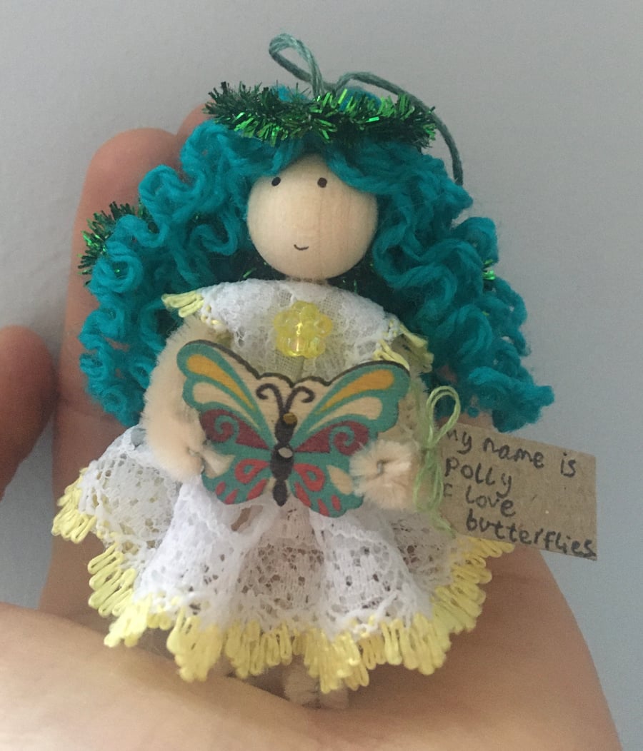 Tiny Butterfly Fairy Doll Decoration 