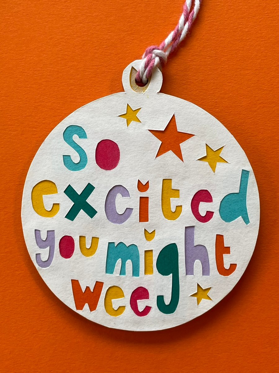 So Excited Papercut Christmas Decoration