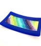 Fused Glass Tapestry Platter – Unique Handmade Decorative Glass Art - Image 2