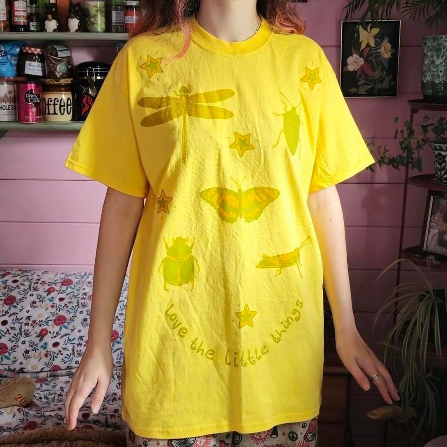 Heat pressed insect t shirt