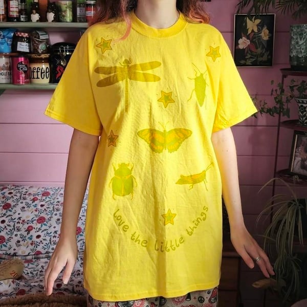 Heat pressed insect t shirt