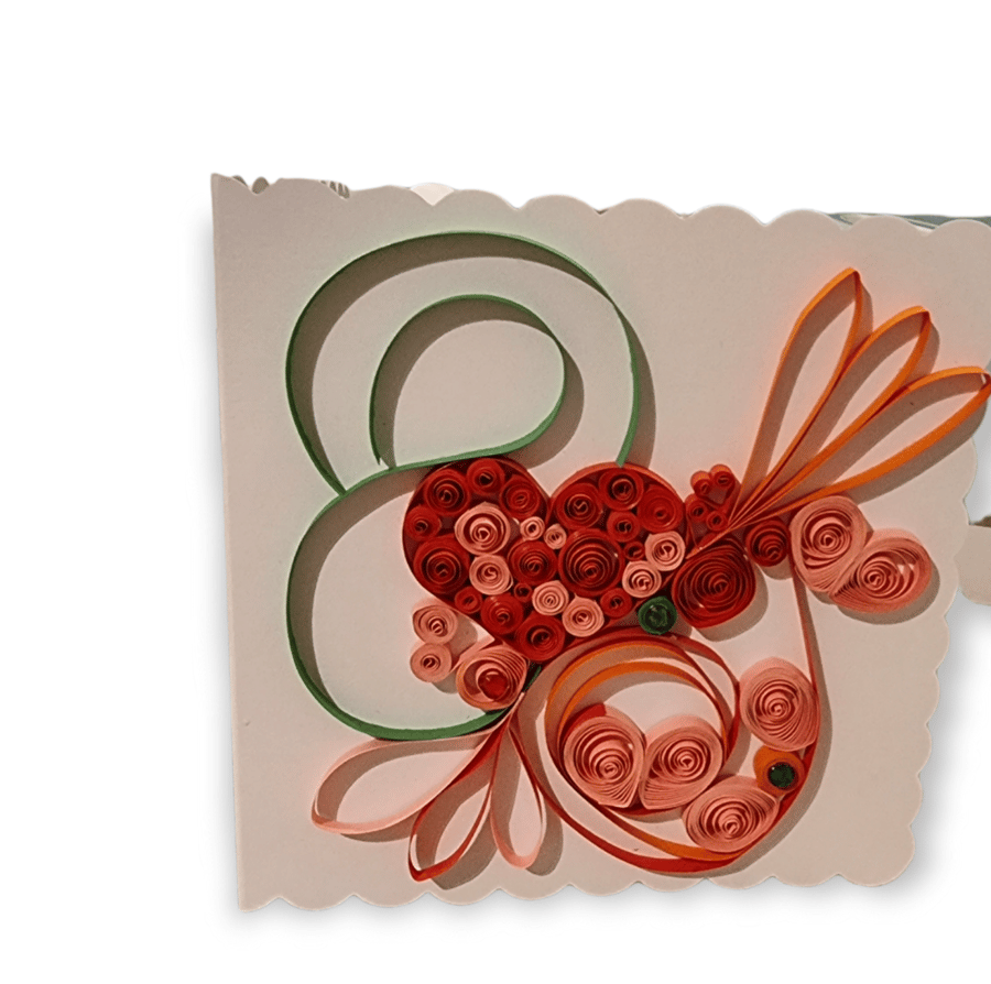 Quilled SCENTED greetings card