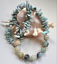 Designer Larimar & Amazonite Sterling Silver Necklace  - Image 7
