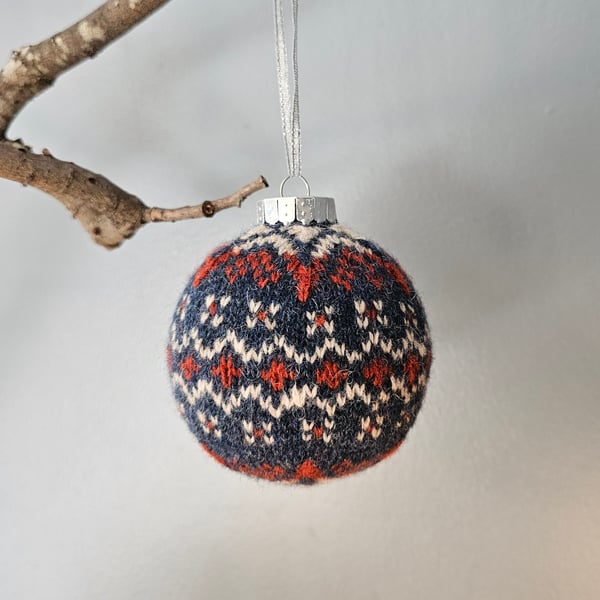 Hand Knit Fair Isle Bauble