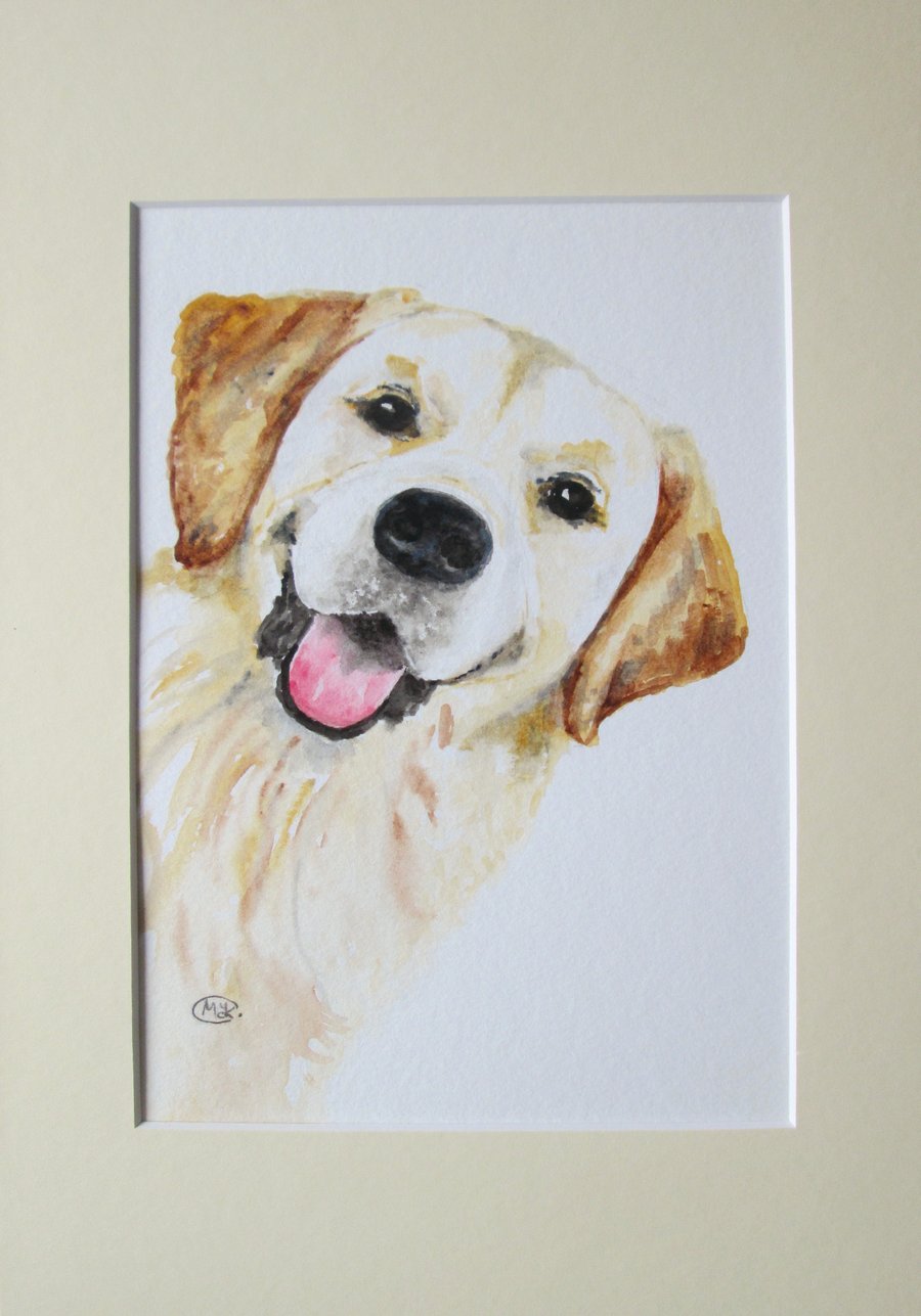Labrador Retriever dog original painting