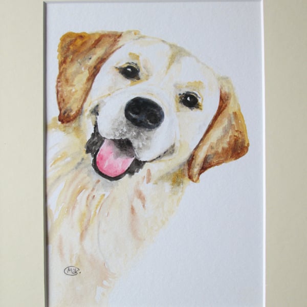 Labrador Retriever dog original painting