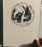 Wolf Cubs - lino cut print - Image 2