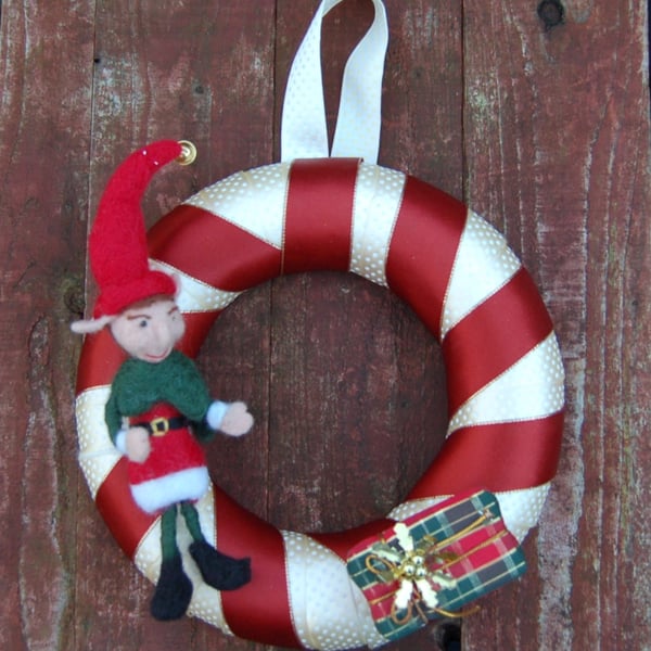 Christmas Needlefelt Elf Wreath
