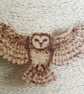 Pyrography barn owl brooch - Image 1