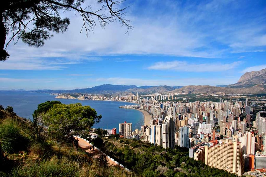 Benidorm Cityscape Skyline Spain Photograph Print